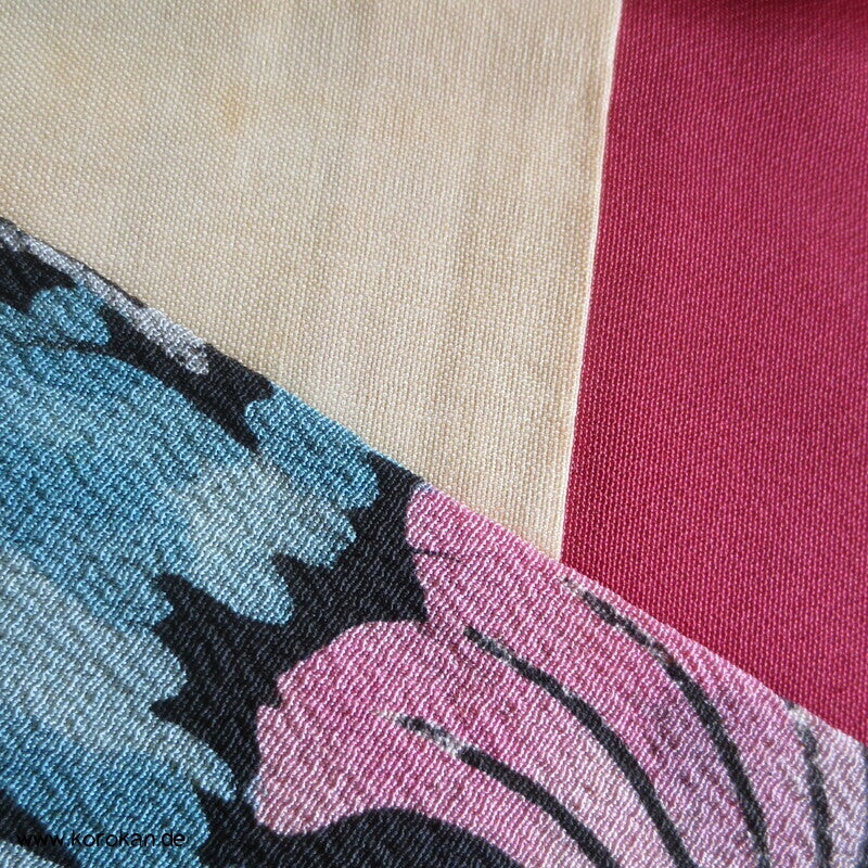 Seidencrepe indische Blume japansicher Komon Kimono
