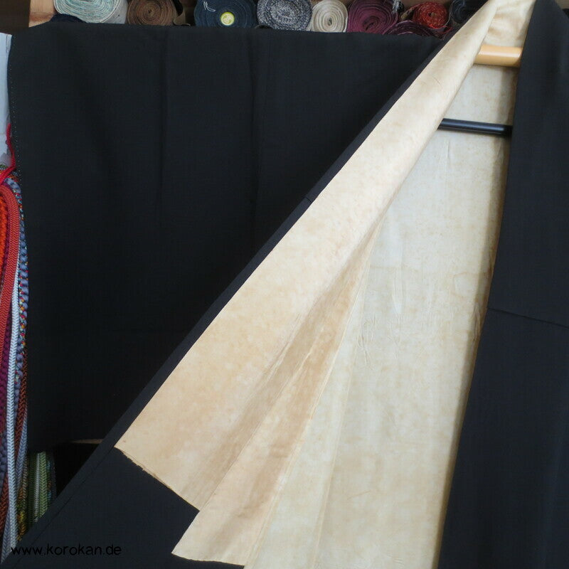 Bambusgräsersaum Tomesode Kimono Seidencrepe