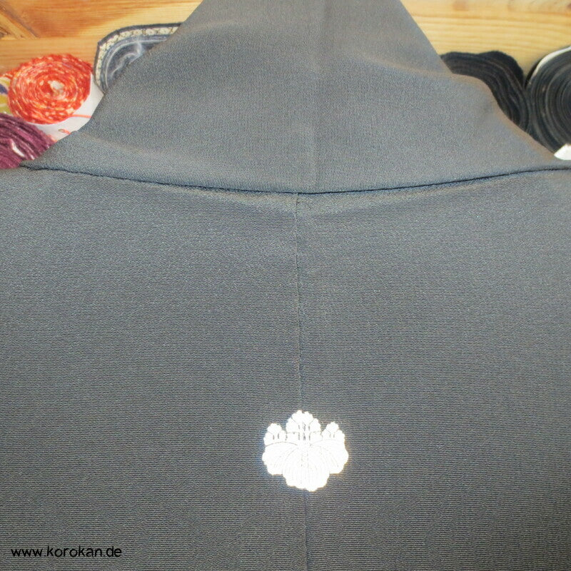 Bambusgräsersaum Tomesode Kimono Seidencrepe