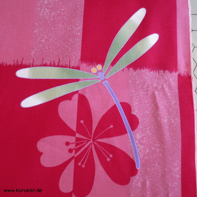 Rock aus Libelle Ichimatsu Yukata Baumwollstoff