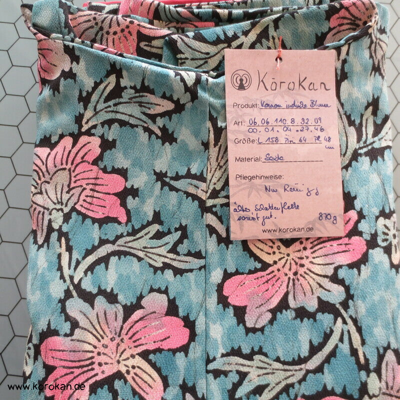 Seidencrepe indische Blume japansicher Komon Kimono