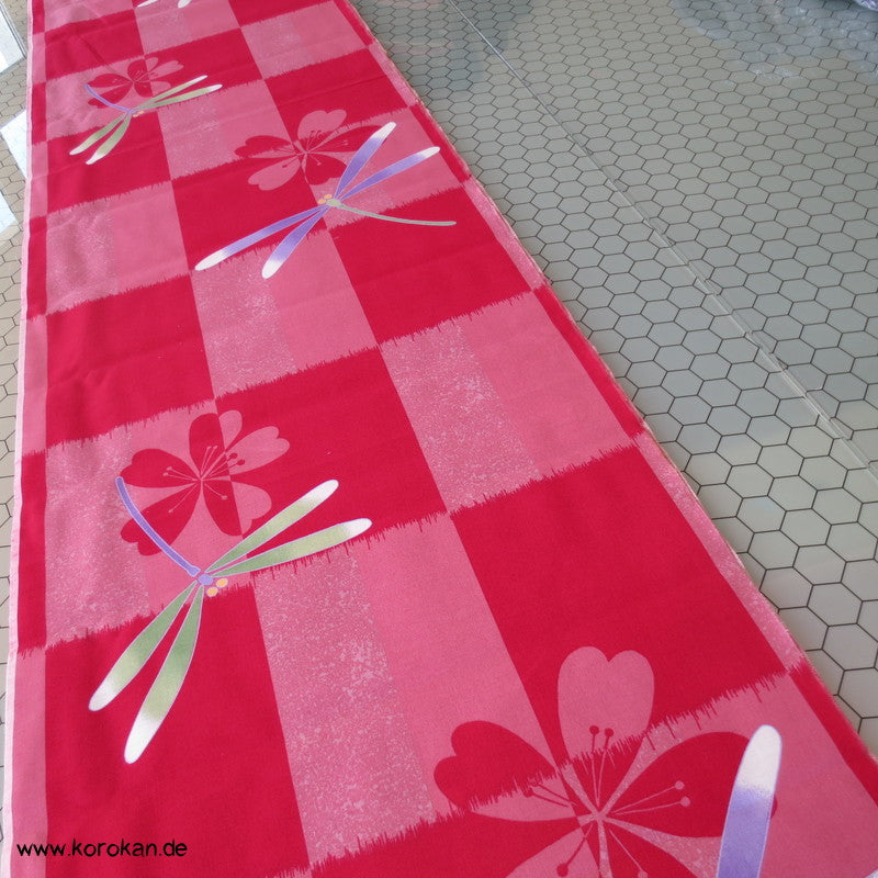 Rock aus Libelle Ichimatsu Yukata Baumwollstoff