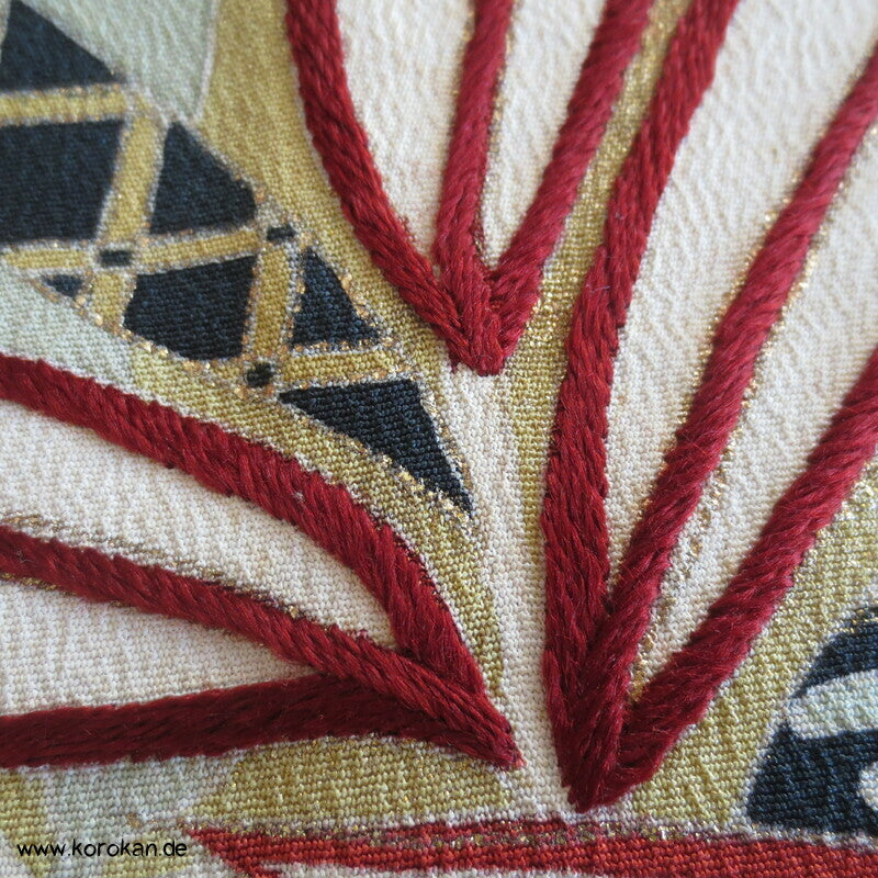 Bambusgräsersaum Tomesode Kimono Seidencrepe