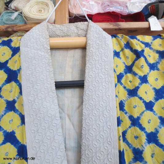antiker Shibori Punkte Seide Juban Kimono - nur Material