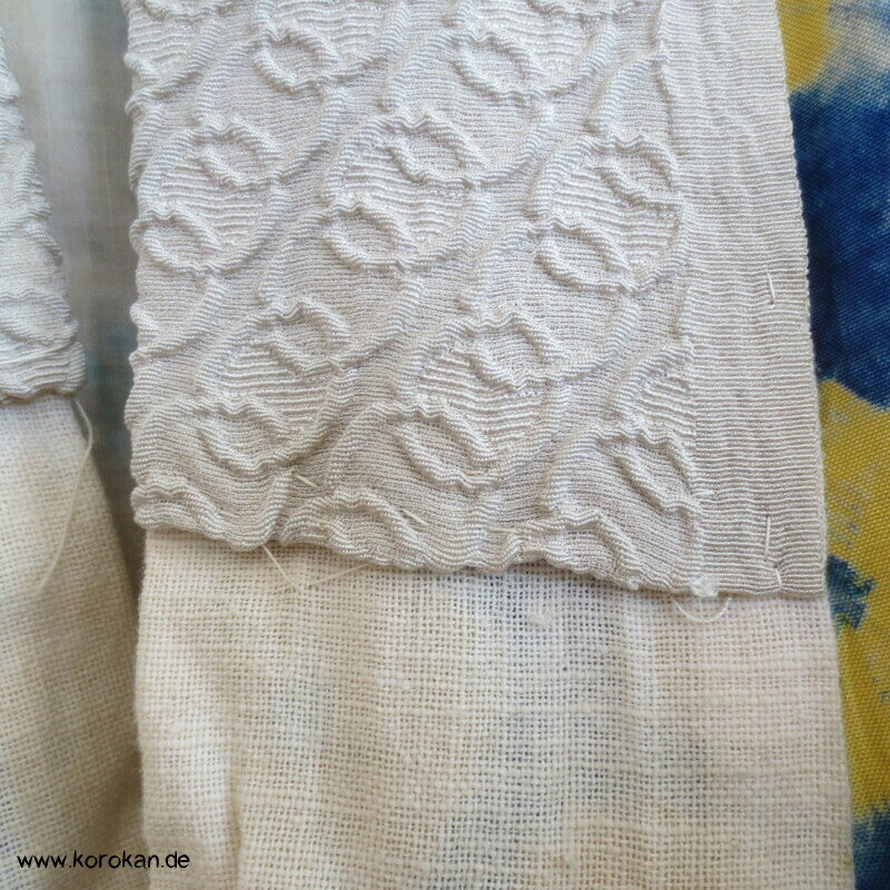 antiker Shibori Punkte Seide Juban Kimono - nur Material