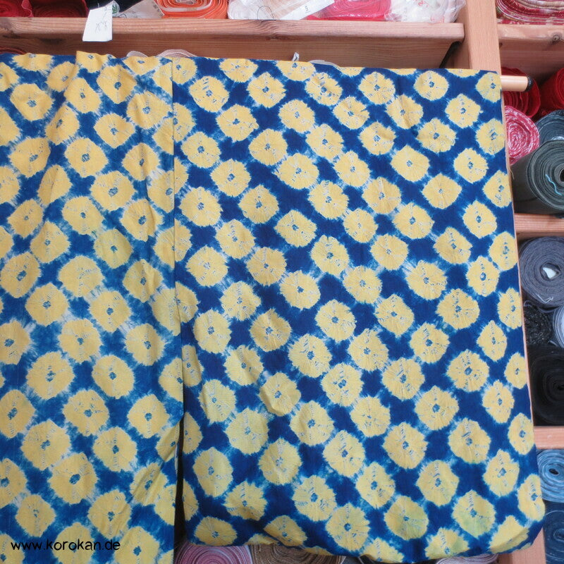 antiker Shibori Punkte Seide Juban Kimono - nur Material