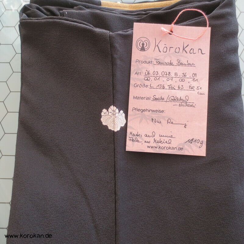 Bambusgräsersaum Tomesode Kimono Seidencrepe