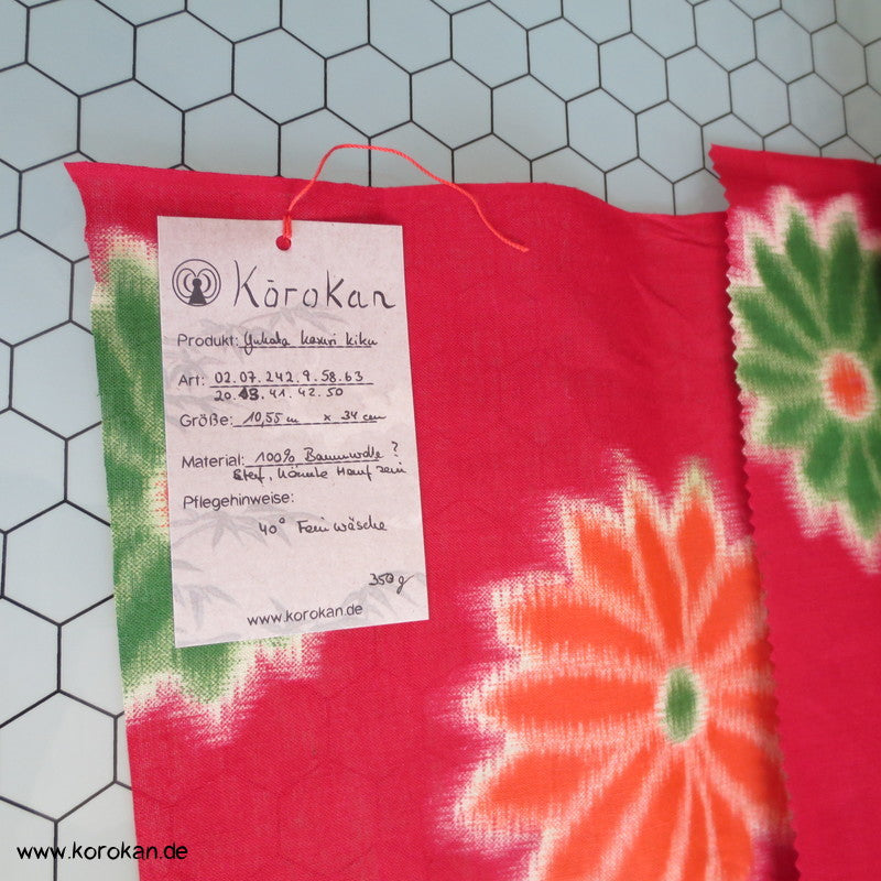 Chrysanthemen Druck Kasuri Yukata Kimono Baumwoll Stoff