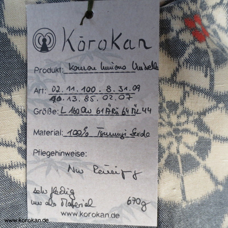 Bangasa Papierschirme Hitoe Woll Kasuri Kimono