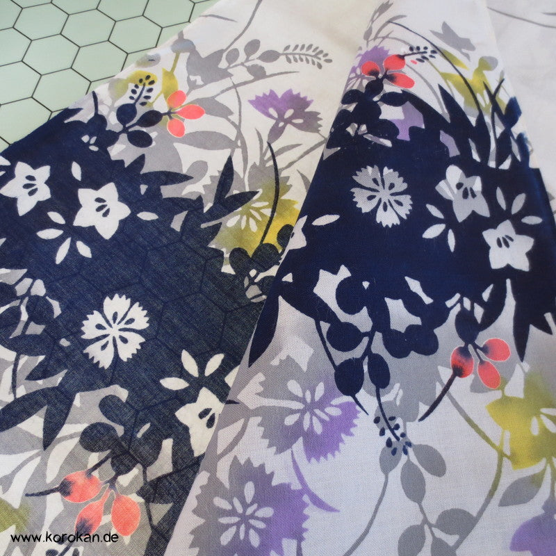 Nadeshiko Nelken Blumenborten Yukata Kimono Baumwolle