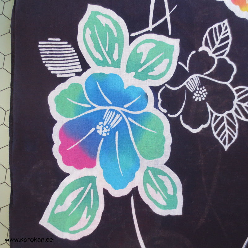 bunte Blüten Yukata Kimono Baumwolle