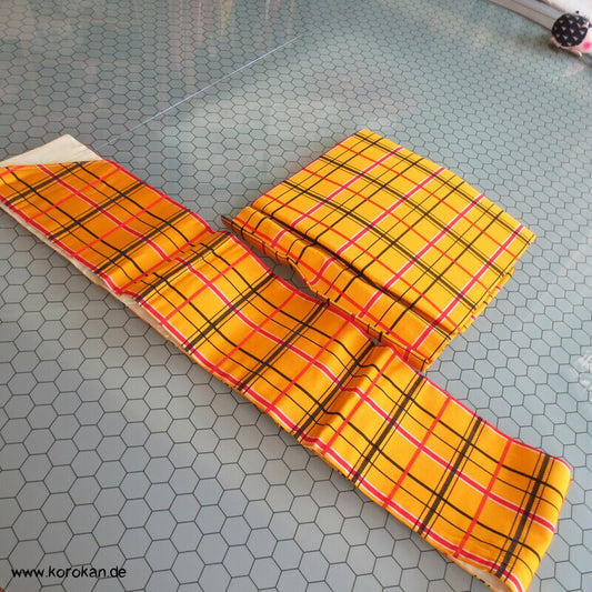 Tzukure zweiteiliger Obi, Karo Muster