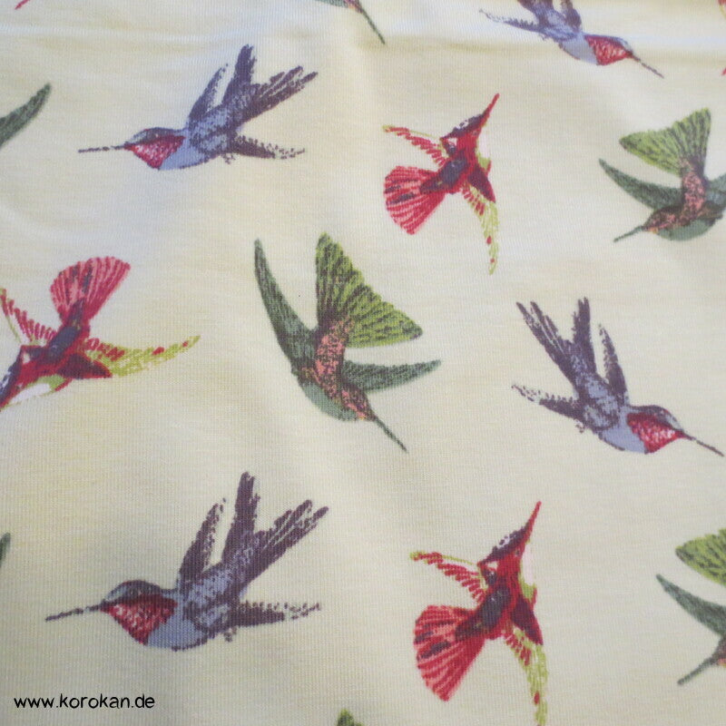 Baumwoll Jersey Kolibris