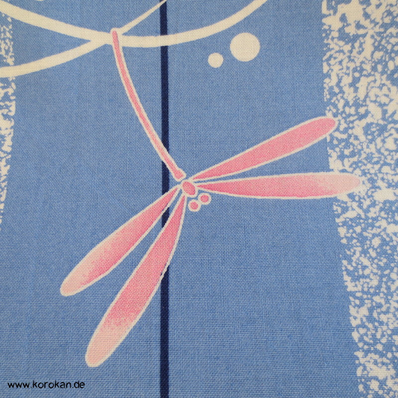 Hydrangea, Arrowstreifen, Libellen Yukata Kimono Baumwollstoff