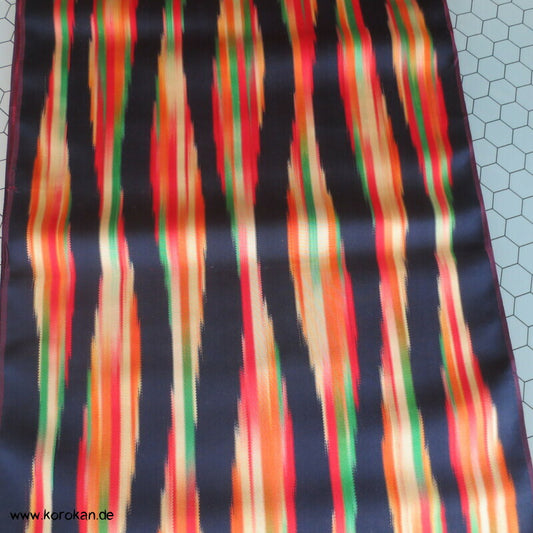 buntes Tatewaku auf blau Regenmantel Kimono Seide