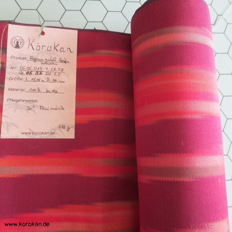 buntes Tatewaku auf blau Regenmantel Kimono Seide