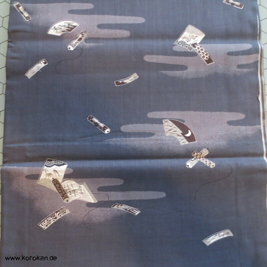 Shikishi, Bildrollen Männer Juban Kimono Wollmuslin