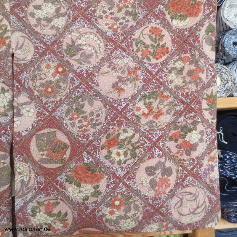festlicher diagonales Gittermuster Komon Kimono