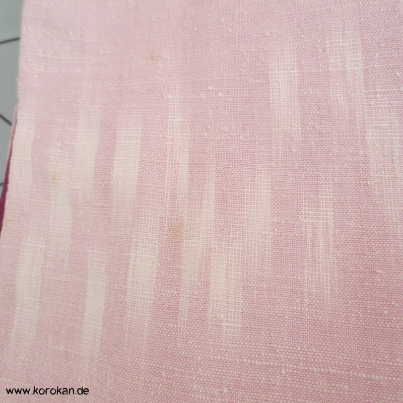 japanischer zartrosa Sakura Kasuri Nebel Tsumugi Seiden Kimono