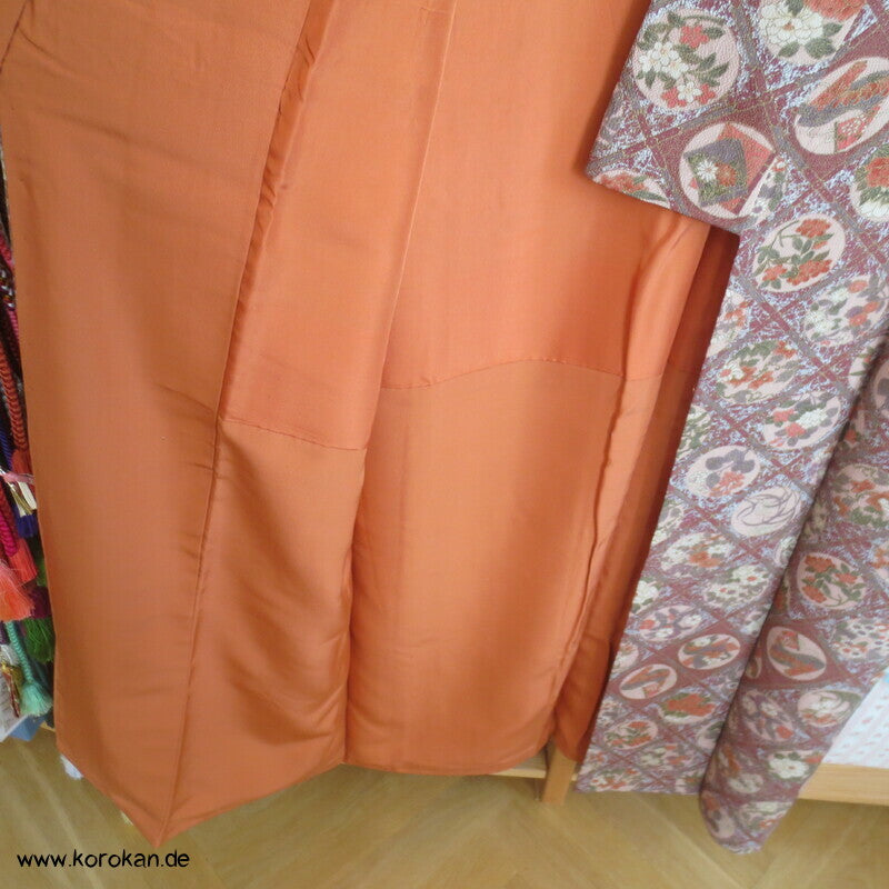 festlicher diagonales Gittermuster Komon Kimono