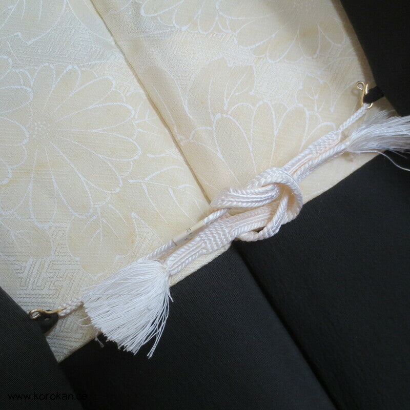 Bambus am Gitter, teilbestickt Haori, mit Himo