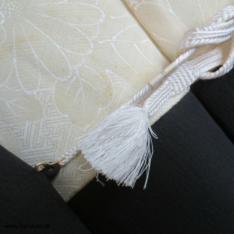 Bambus am Gitter, teilbestickt Haori, mit Himo