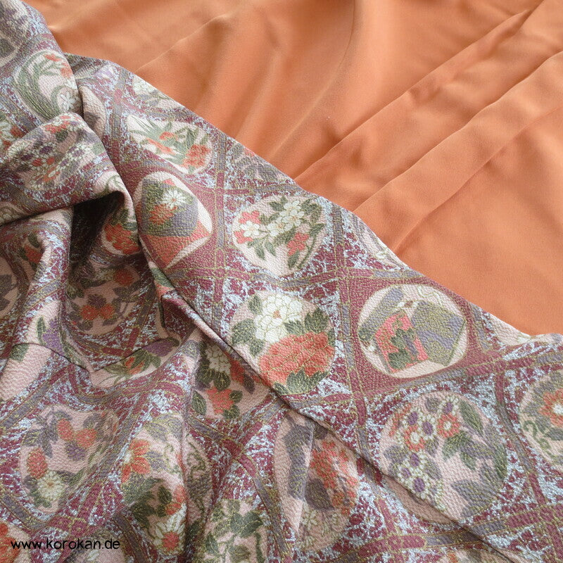 festlicher diagonales Gittermuster Komon Kimono