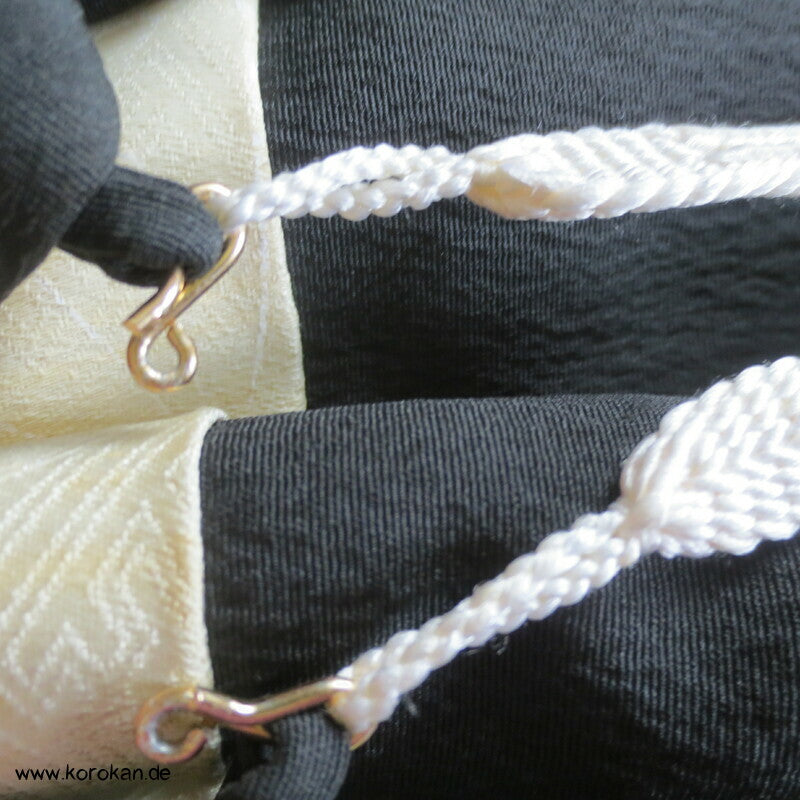 Bambus am Gitter, teilbestickt Haori, mit Himo