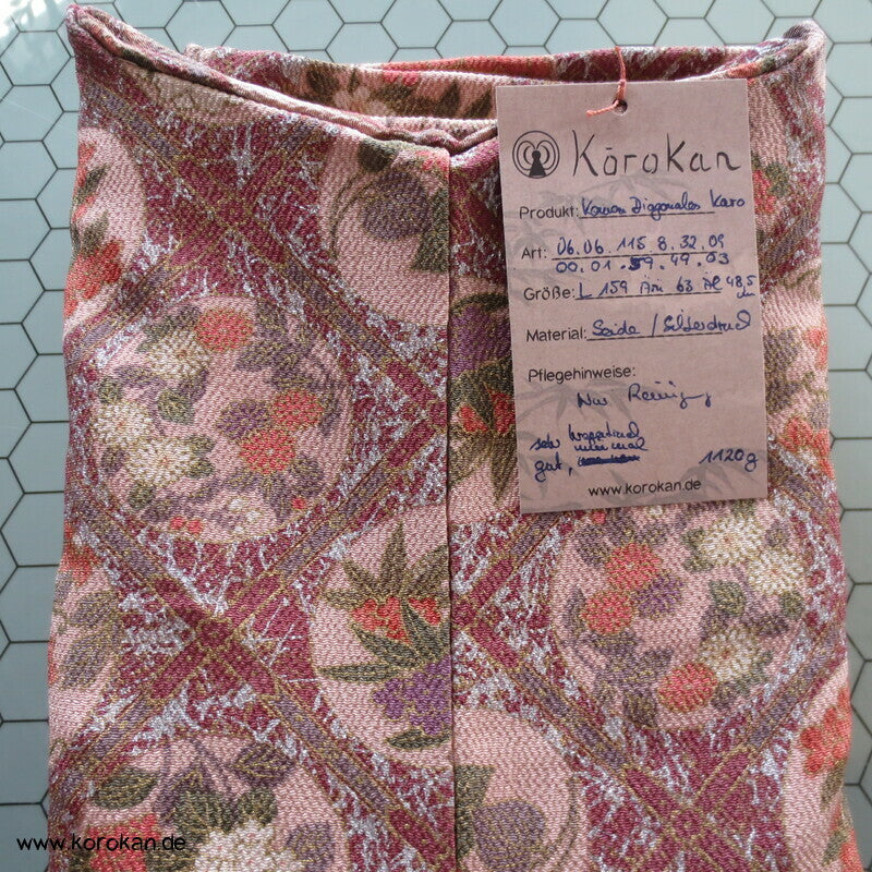 festlicher diagonales Gittermuster Komon Kimono
