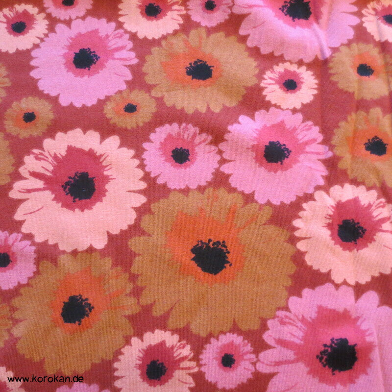 Kiku Blüten Baumwolljersey, dicke Qualität