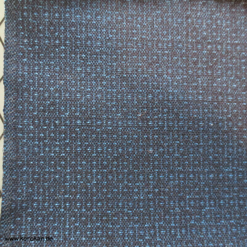 blau schwarzer Kikko Wolle / Seide Männer Kimono Ensemble Tanmono