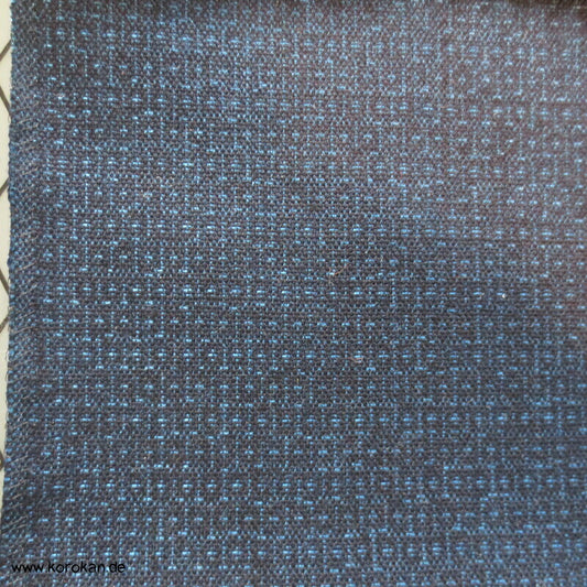 blau schwarzer Kikko Wolle / Seide Männer Kimono Ensemble Tanmono