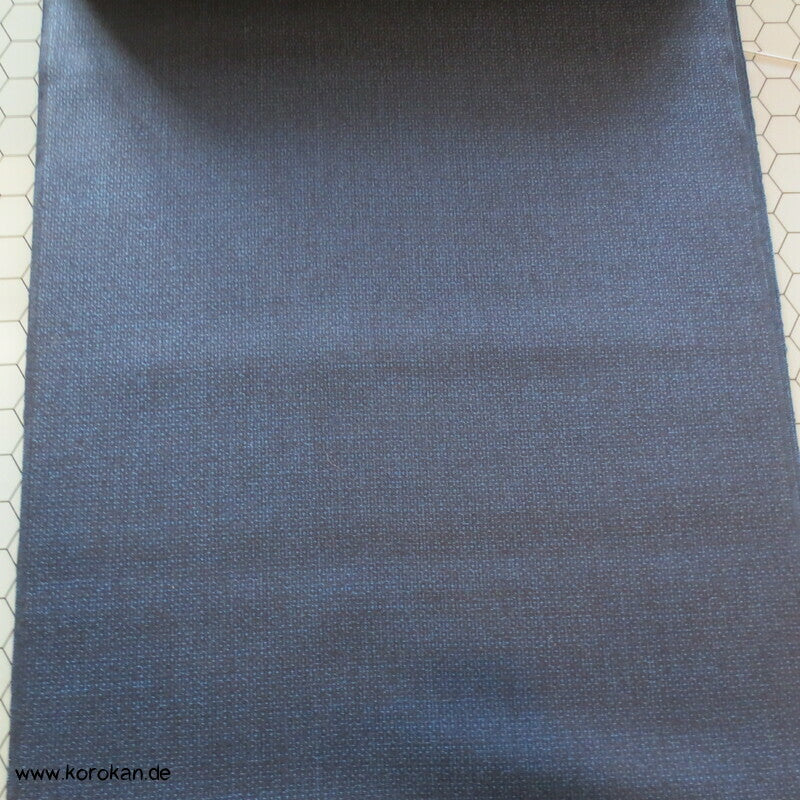 blau schwarzer Kikko Wolle / Seide Männer Kimono Ensemble Tanmono