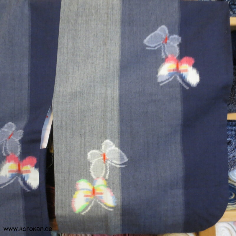 Schmetterling Kasuri Woll Haori Kimono Jacke