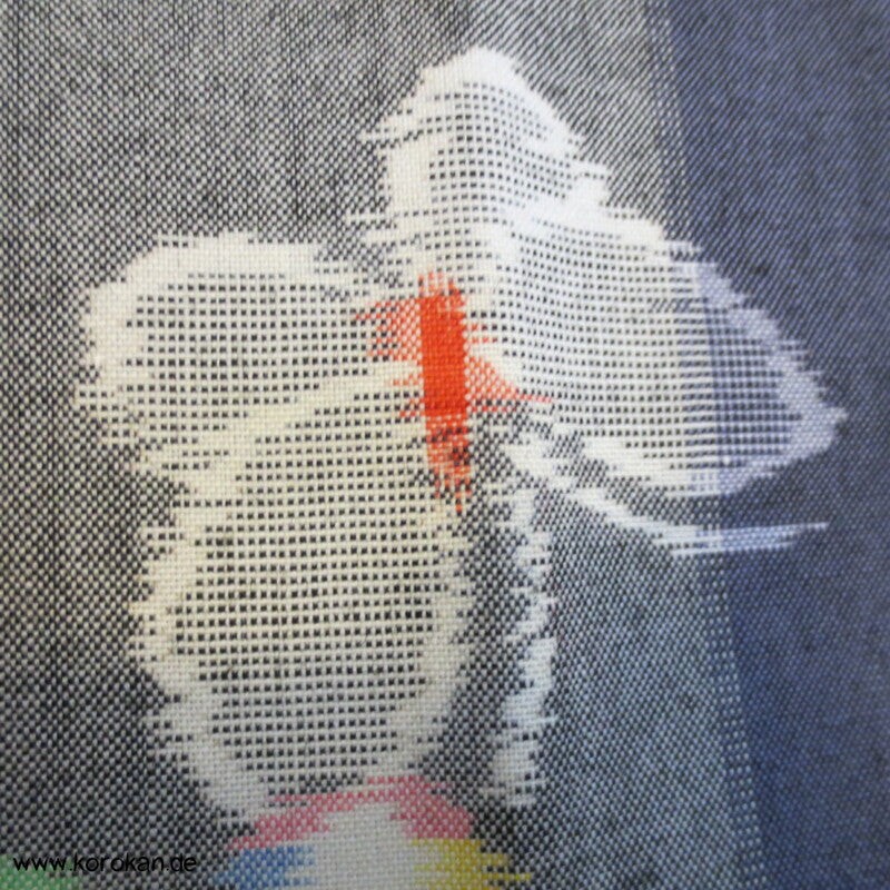 Schmetterling Kasuri Woll Haori Kimono Jacke