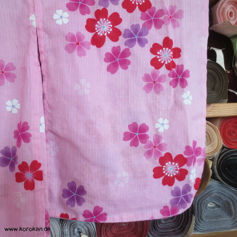 Yukata Kimono für Mädchen, Sakura Blüten auf rosa