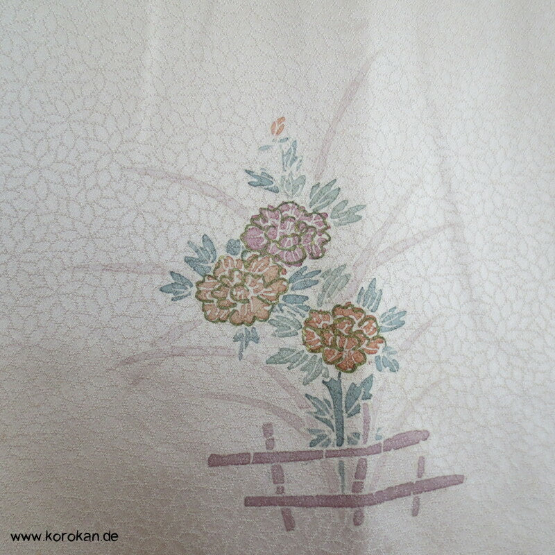 Blüten am Fluss - blassmauve Tsukesage Sogo Kimono