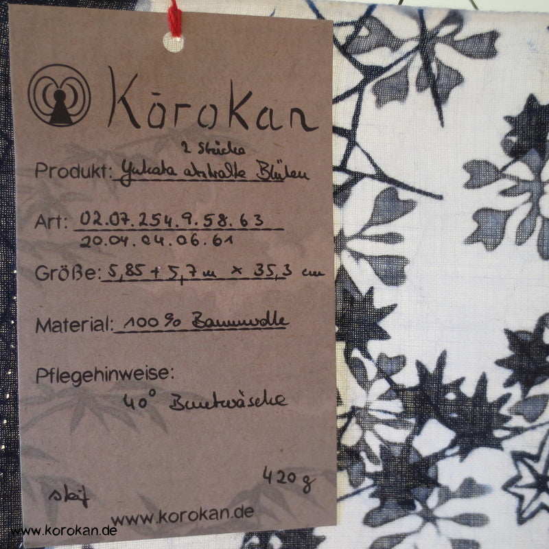 Blütenzweige Yukata Kimono Baumwolle