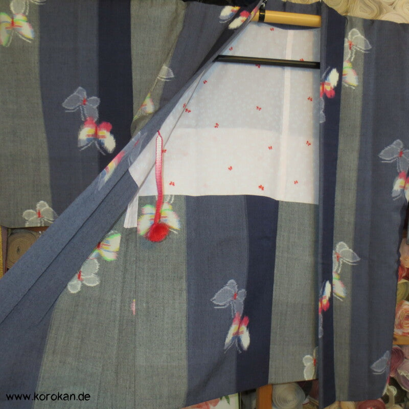 Schmetterling Kasuri Woll Haori Kimono Jacke