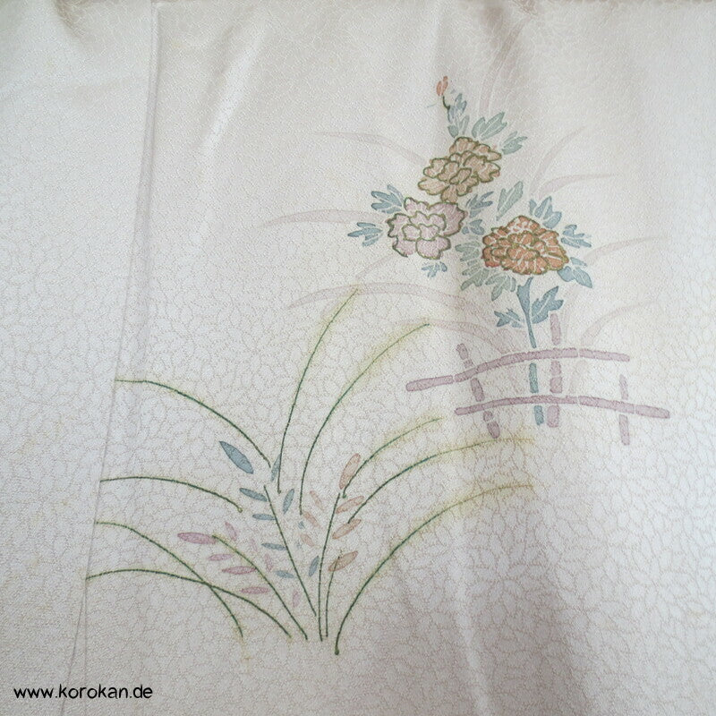 Blüten am Fluss - blassmauve Tsukesage Sogo Kimono