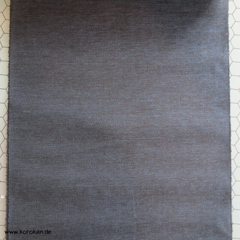 blau melierte Wolle / Seide grober Tsumugi Männer Kimono Tanmono