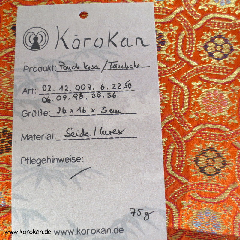 Seidenbrokat Täschchen, ineinandergreifende Kreise