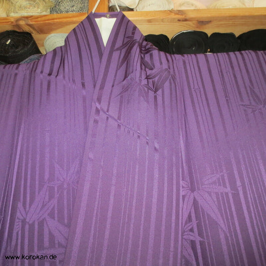 gewebter Bambus, Murasaki lila Iromuji Kimono
