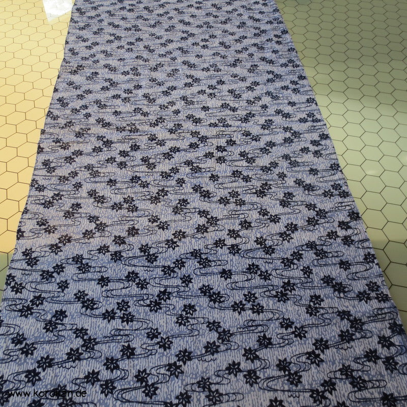 fließendes Wasser - Ahornblätter Yukata Kimono Baumwolle
