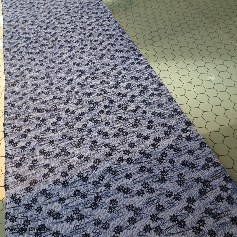 fließendes Wasser - Ahornblätter Yukata Kimono Baumwolle