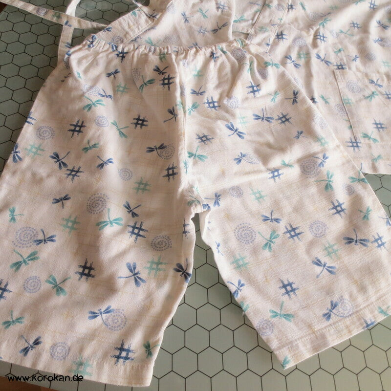 Tombo Libellen Jinbei für Kinder - Kimono Zweiteiler aus Hose und Jacke