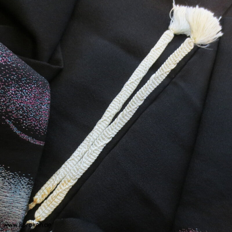 glänzender Wolkenhimmel bei Nacht Haori Seidenbrokat Kimono Jacke