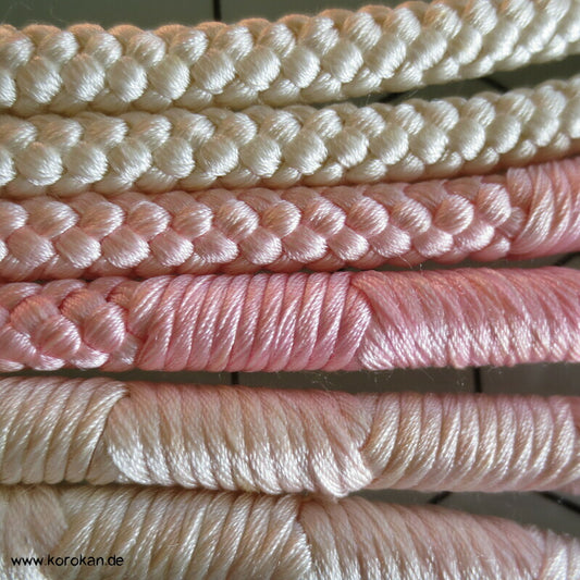 rosa weiß Verlaufs Kordel Obijime, Seide, ohne Troddeln