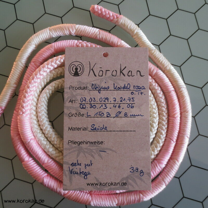 rosa weiß Verlaufs Kordel Obijime, Seide, ohne Troddeln