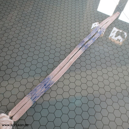 weiß - blau Verlauf Obijime, geflochten